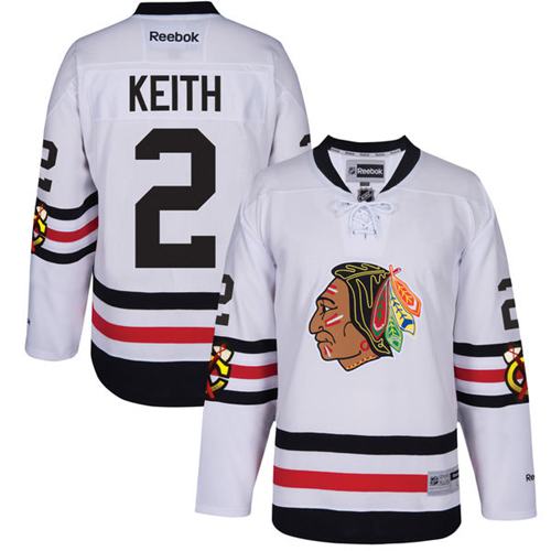Blackhawks #2 Duncan Keith White Winter Classic Stitched NHL Jersey